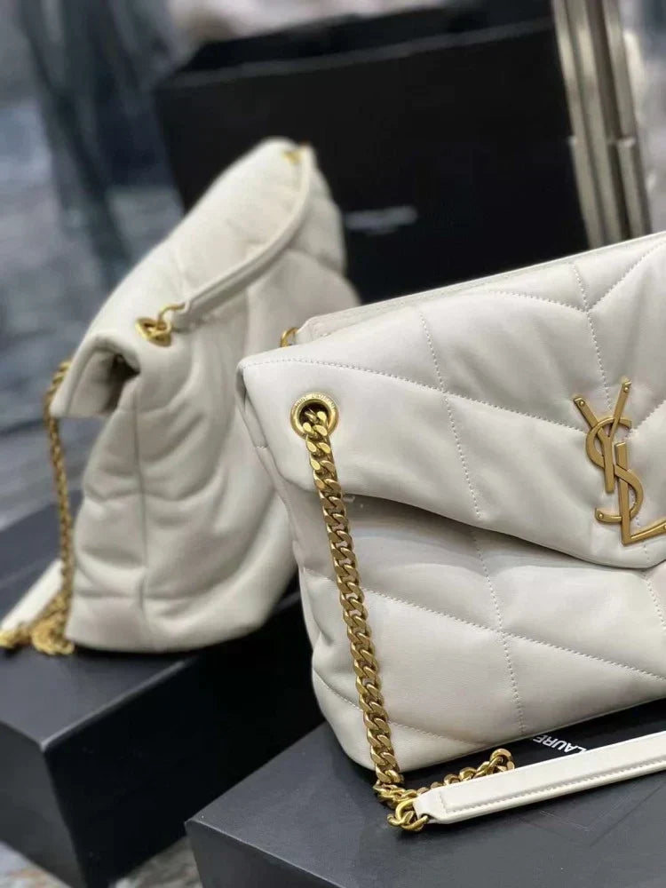 Sac à main Blanc Puffer Toy matelassé Yves Saint Lorent