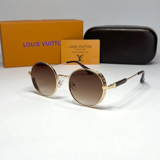 Solaires Louis vuitton pour Femmes ronds marron