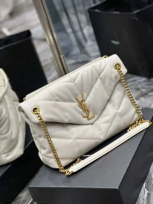 Sac à main Blanc Puffer Toy matelassé Yves Saint Lorent