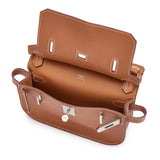 Sac Hermes Marron à Bandoulière avec Boucle de Verrouillage pour Femmes