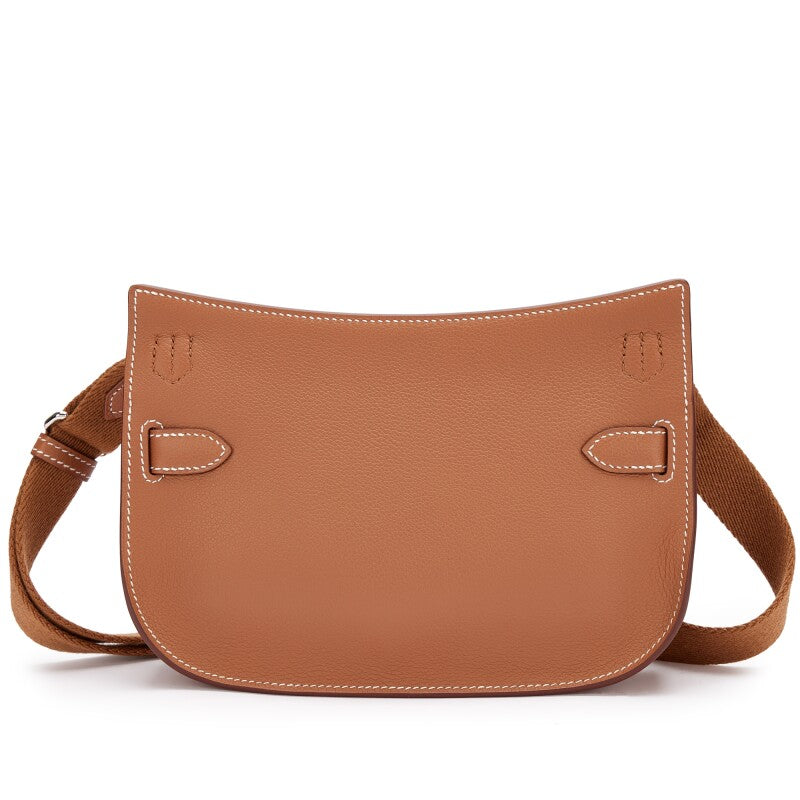 Sac Hermes Marron à Bandoulière avec Boucle de Verrouillage pour Femmes