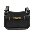 Sac Hermes Noir à Bandoulière avec Boucle de Verrouillage pour Femmes
