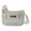 Sac Hermes Blanc à Bandoulière avec Boucle de Verrouillage pour Femmes