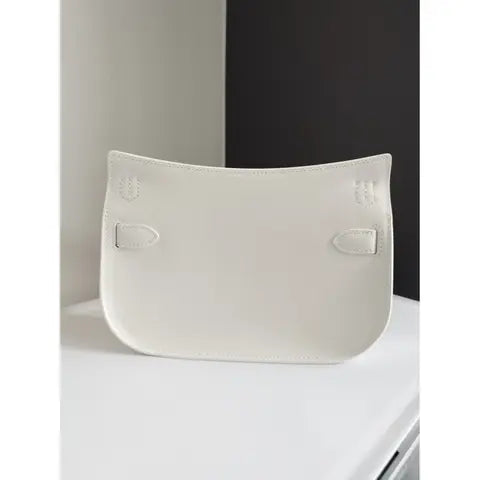 Sac Hermes Blanc à Bandoulière avec Boucle de Verrouillage pour Femmes